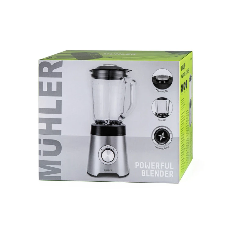 Блендер Muhler MB-555SG, 500W, 1.5 л, стъклена кана