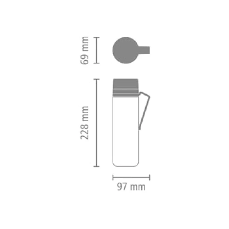 Бутилка Brabantia Make&Take 500ml Light Grey, с цедка