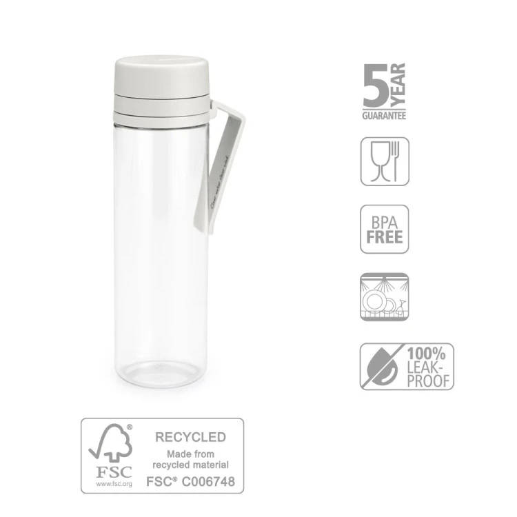 Бутилка Brabantia Make&Take 500ml Light Grey, с цедка