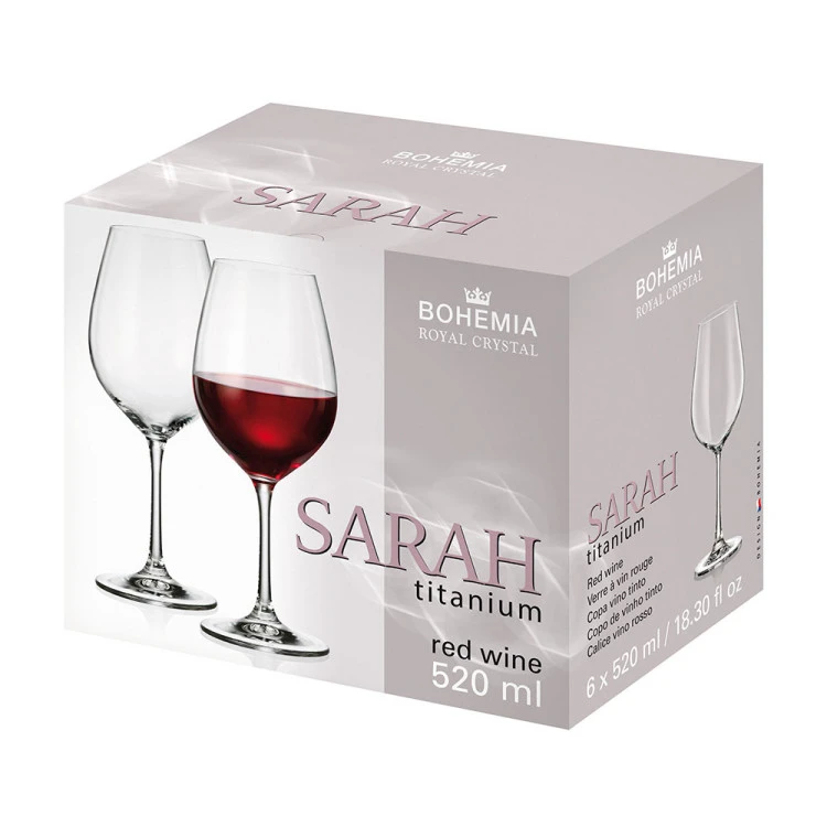 Чаша за вино Bohemia Royal Sarah 520ml, 6 броя