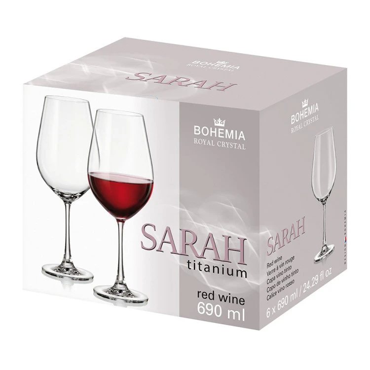 Чаша за вино Bohemia Royal Sarah 690ml, 6 броя