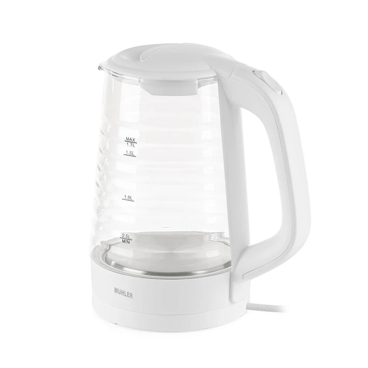 Кана електрическа Muhler WK-189G, 2200W, 1.7л. стъклена