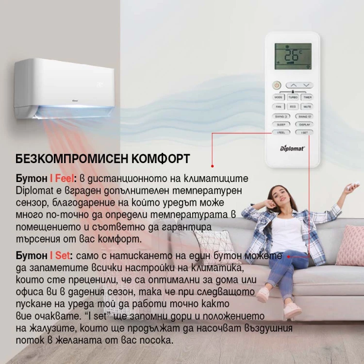 Климатик Инверторен DIPLOMAT DAW-120Smart Winter