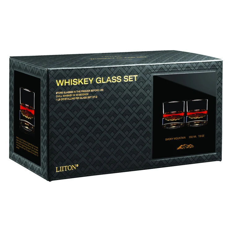 Комплект чаши за уиски LIITON Smoky Mountain 230ml 2 броя