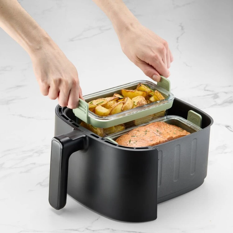 Комплект правоъгълни форми за печене във фритюрник с горещ въздух Lekue 2 броя