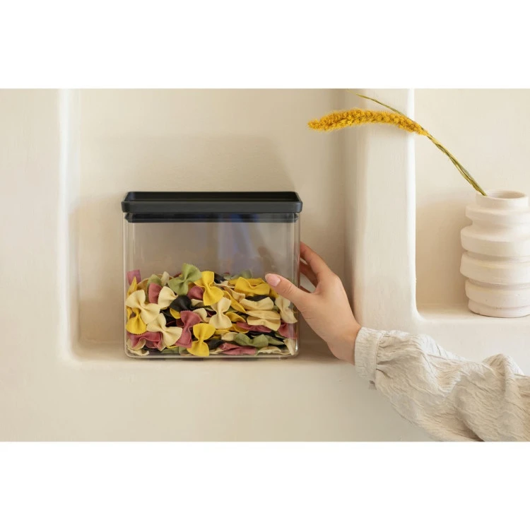 Кутия за съхранение на продукти Brabantia Tasty+ Stackable 3.5L, Dark Grey