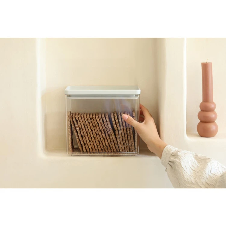 Кутия за съхранение на продукти Brabantia Tasty+ Stackable 3.5L, Light Grey