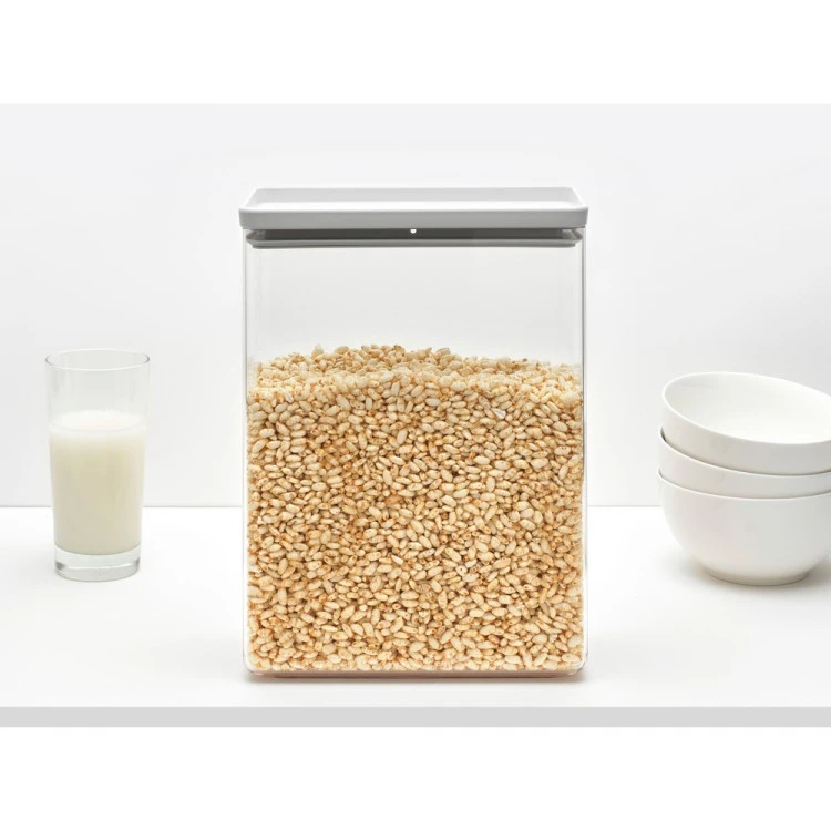 Кутия за съхранение на продукти Brabantia Tasty+ Stackable 5.4L, Light Grey