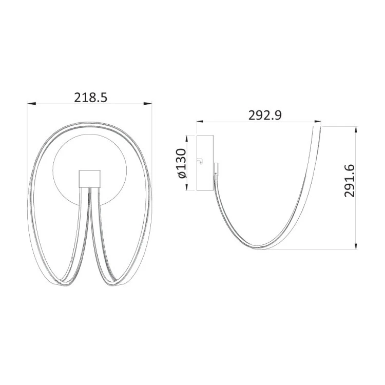 LED аплик Line за стена  20W, IP20, 3000 K