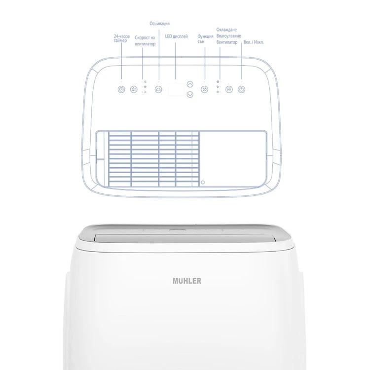 Мобилен климатик Muhler MPAC12-C, 12000BTU, охл.