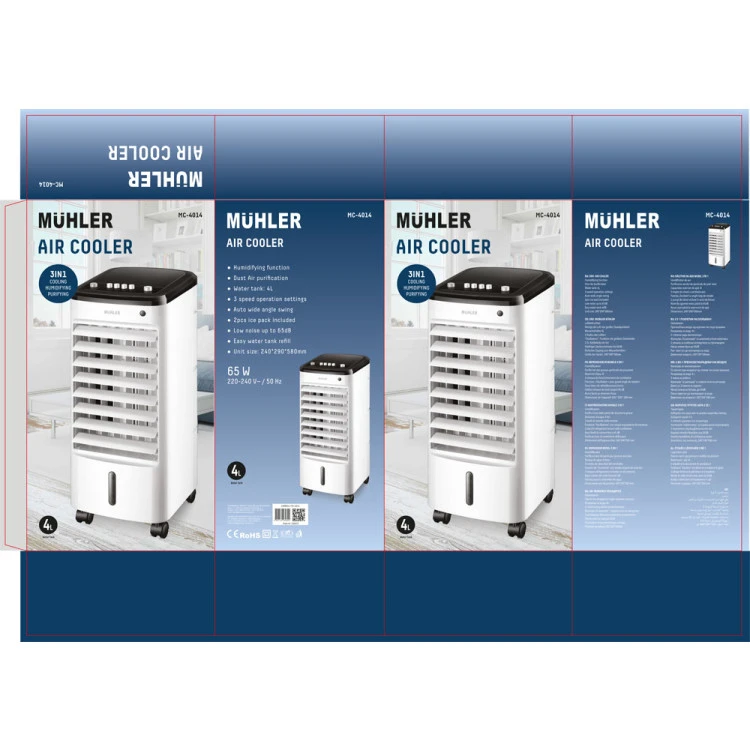 Мобилен охладител 3в1 Muhler MC-4014, 65W, 4 л, мех. упр-е