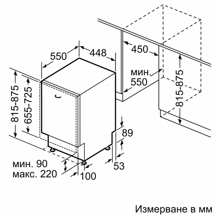 Съдомиялна машина за вграждане Bosch SPV4EMX24E