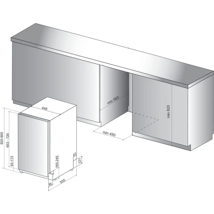 Съдомиялна машина за вграждане Whirlpool WSIO 3T223 PCE X