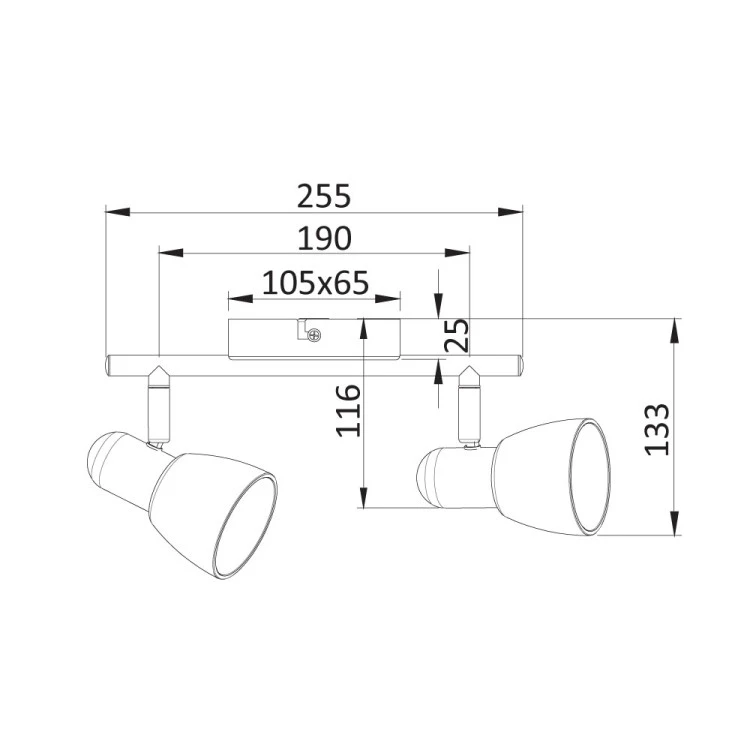 Спот 2-ka Dacar, Е 14, 2 x max 40 W