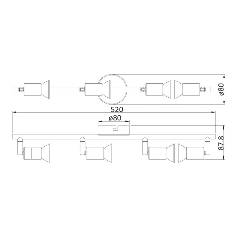 Спот 4-ка Jess, GU10 4 x 50W