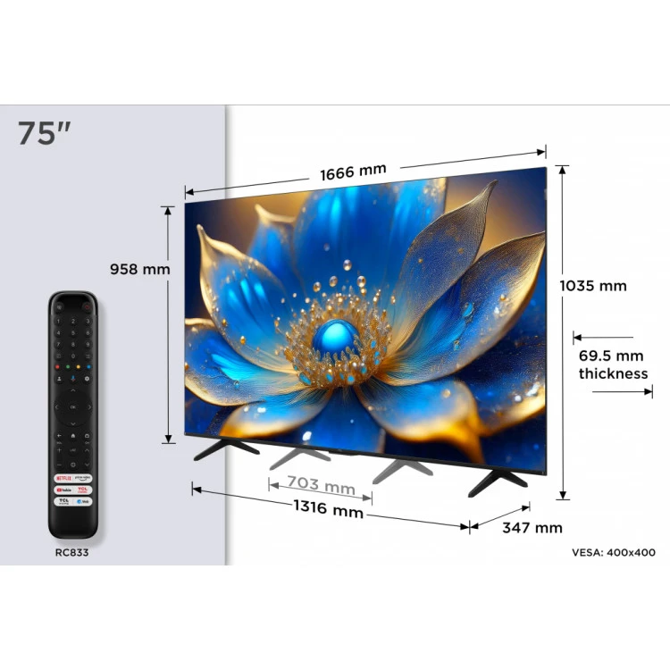 Телевизор TCL 75P79K