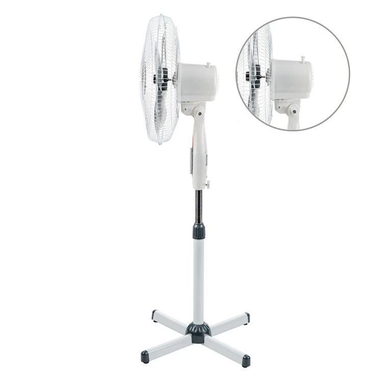 Вентилатор на стойка 16'' Perfect FM-3212, 40W, бяло-сиво
