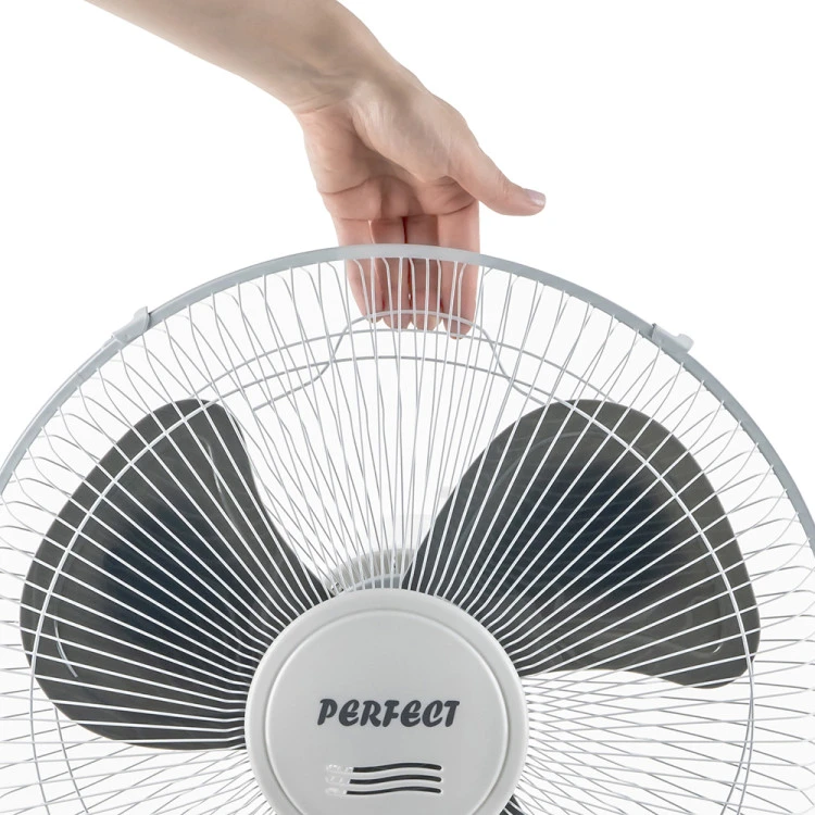 Вентилатор на стойка 16'' Perfect FM-3212, 40W, бяло-сиво