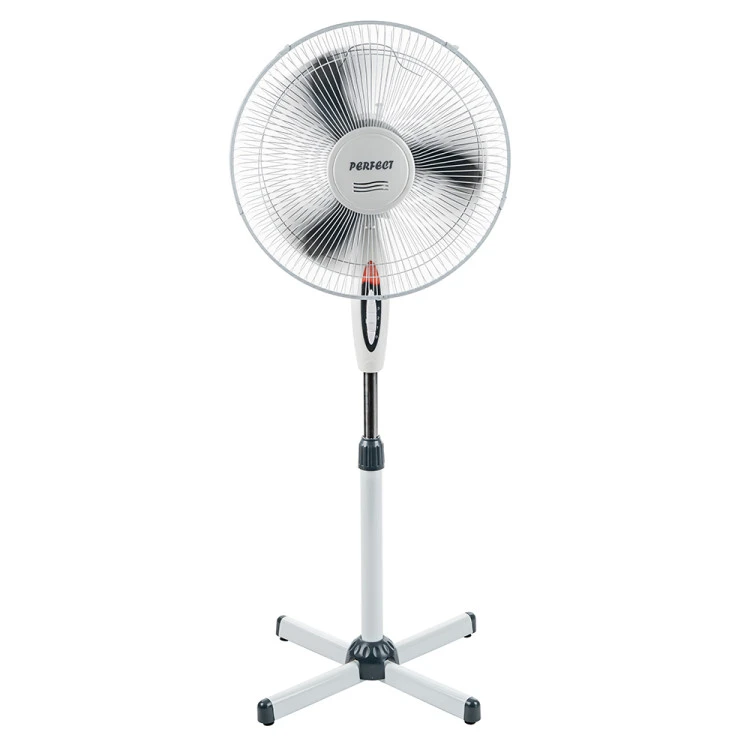 Вентилатор на стойка 16'' Perfect FM-3212, 40W, бяло-сиво