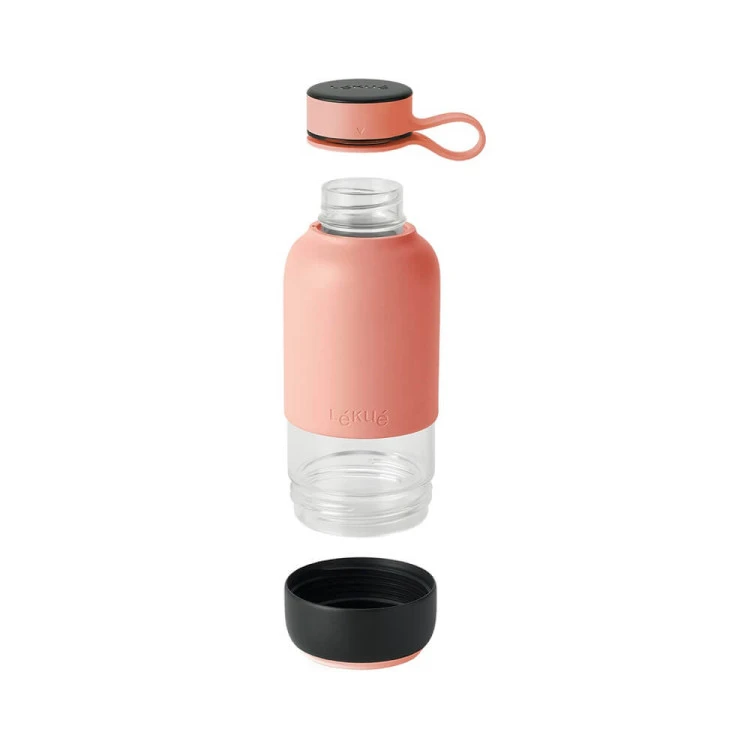 Бутилка с вграден филтър Lekue On The Go Coral 500ml