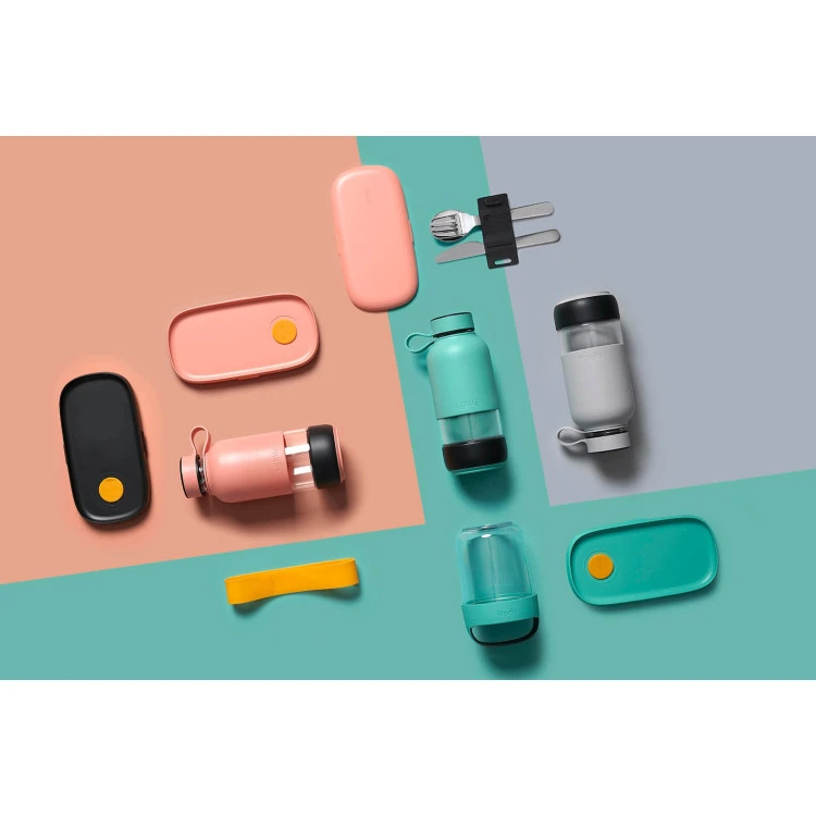 Бутилка с вграден филтър Lekue On The Go Turquoise 500ml