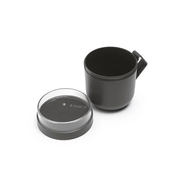 Чаша с капак Brabantia Make&Take 600ml, Dark Grey