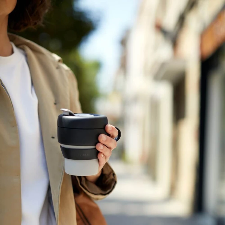 Чаша сгъваема Lekue On The Go Grey 350ml