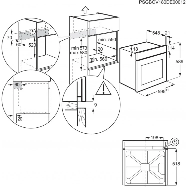 Фурна за вграждане AEG TU5PB431SB