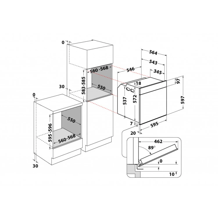 Фурна за вграждане Whirlpool WOI7A8PT1SXA