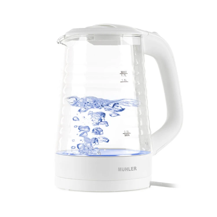 Кана електрическа Muhler WK-189G, 2200W, 1.7л. стъклена