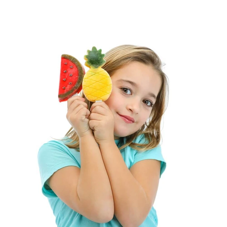 Комплект форми за сладолед на клечка Lekue 4 броя, плодове