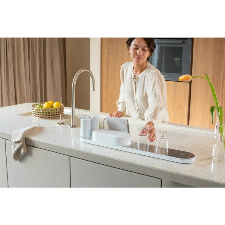 Комплект за мивка Brabantia SinkStyle Mineral Fresh White 4 части