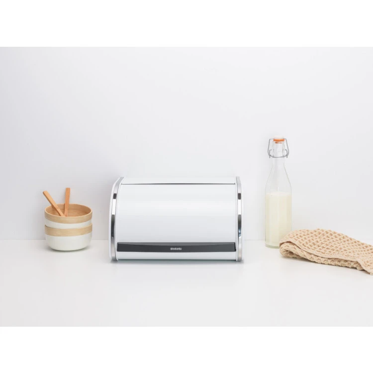 Кутия за хляб Brabantia Roll Top, White, средна