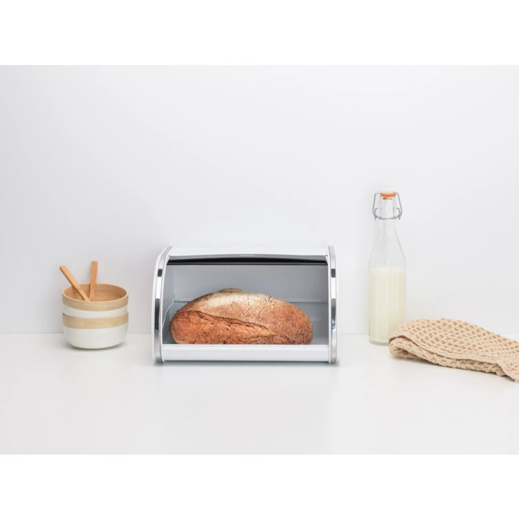 Кутия за хляб Brabantia Roll Top, White, средна