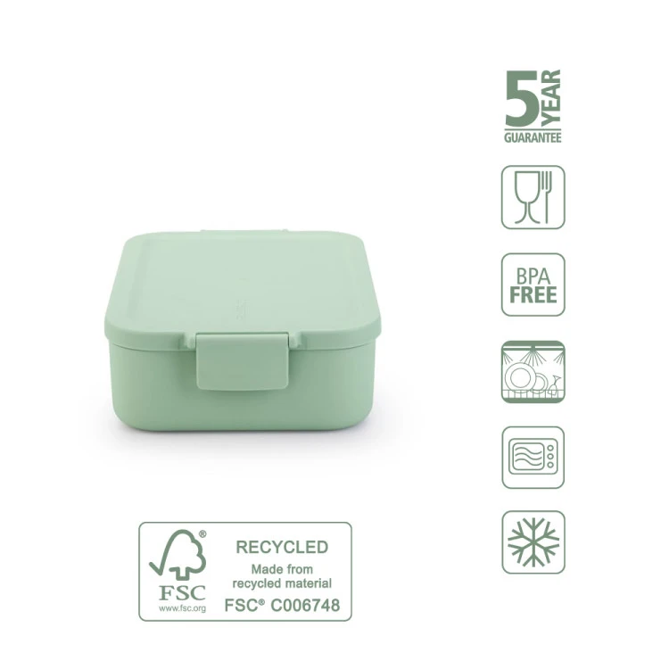 Кутия за обяд Brabantia Make&Take 1.1L, Jade Green