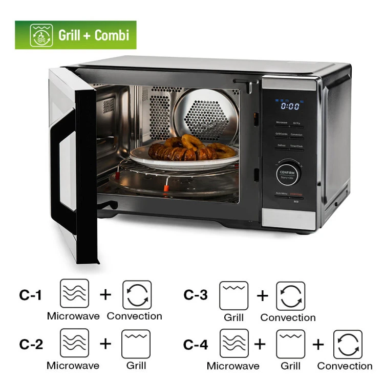 Микровълнова фурна 2в1 MUHLER MO-979 Air Plus, 27L, черна, дигитална