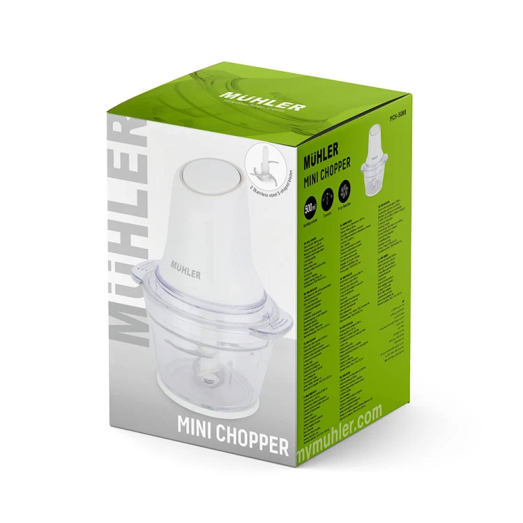 Мини чопър MUHLER MCH-5088, 500W стъклена купа