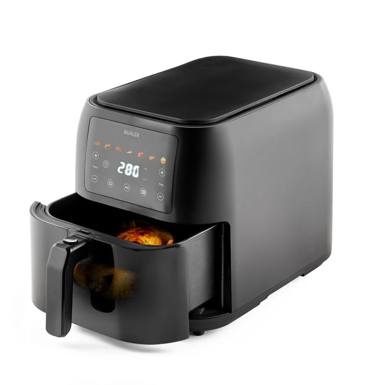Промо-комплект Еър фрайер Muhler MFX-815, 1700W, 8L, LED + Книга с 69 вкусни рецепти за еър фрайър - автор Борислава Люцканова