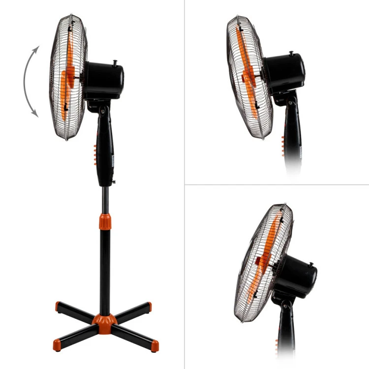 Вентилатор на стойка 16'' Perfect FM-3235, 40W, черно-оранжево