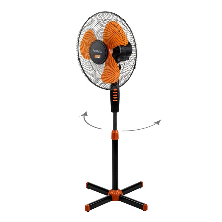 Вентилатор на стойка 16'' Perfect FM-3235, 40W, черно-оранжево