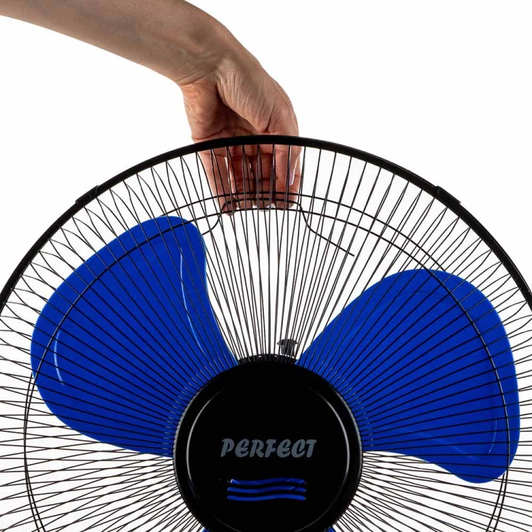 Вентилатор на стойка 16'' Perfect FM-3237, 40W, черно-синьо