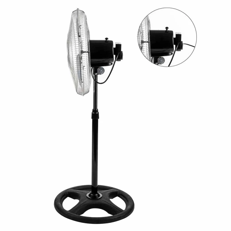 Вентилатор на стойка 18''Muhler FM-8138D 3в1, 70W, индустриален, на стойка, стена, под