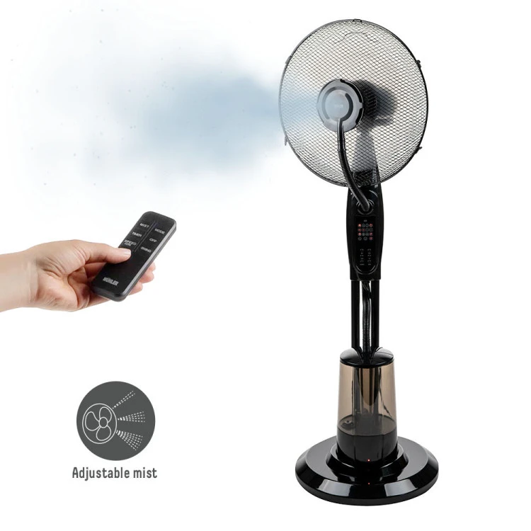 Вентилатор с водна мъгла 16'' Muhler MF-1609RC, 75W, LED, дист. упр-е